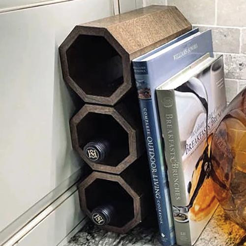 Настільна винна полиця "Плантей 3" сепія Миколаїв - фото 1