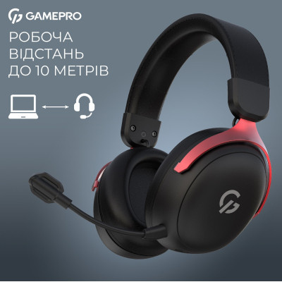 Наушники GamePro Asgard Freya Pro Wireless Black/Red (HSW201BR) Винница - изображение 3