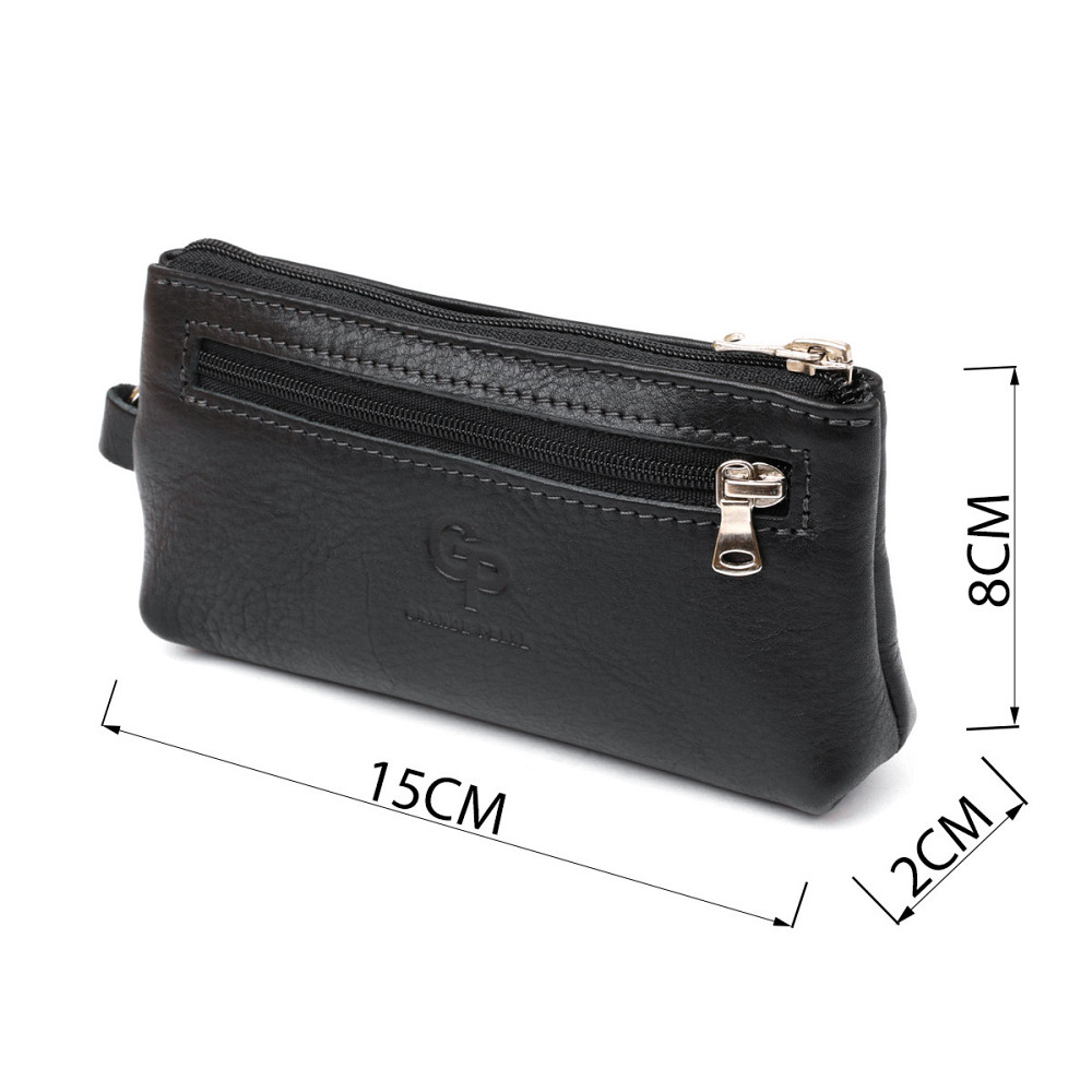 Ключниця з монетницею GRANDE PELLE 11371 Чорний Київ - фото 9