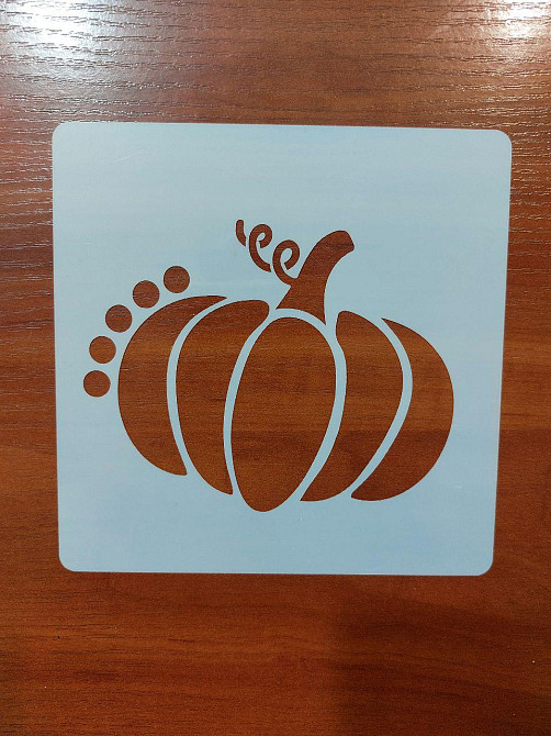 Трафарет тыква 15 на 15 см серый Киев - изображение 3