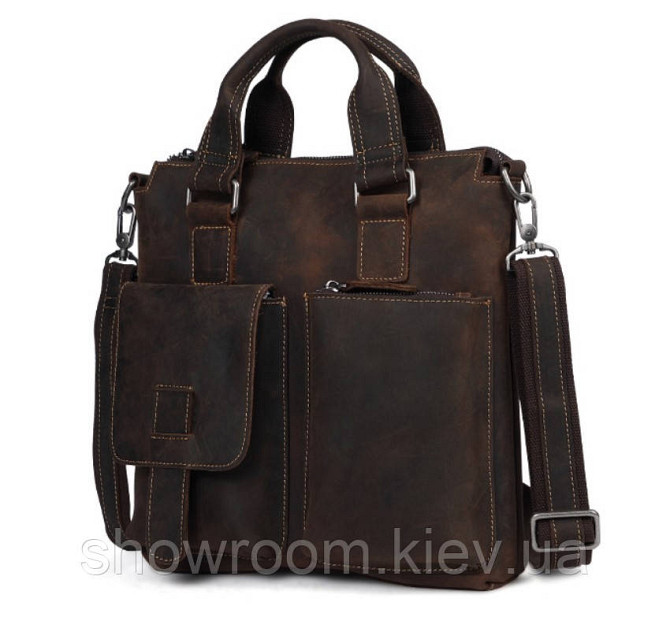 Чоловіча шкіряна сумка Wild Leather (351) коричнева Київ - фото 1