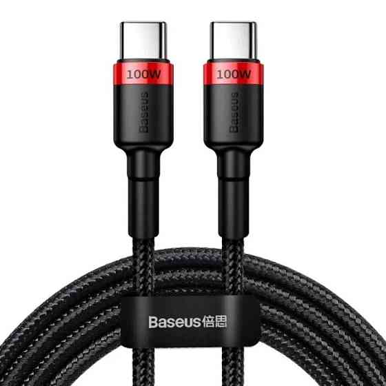 Кабель Baseus Cafule PD2.0 100W flash charging Type-C For Type-C cable 2m Red+Black CATKLF-AL91 Одесса