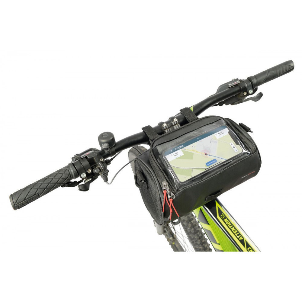 Сумка велосипедна на кермо Troika Bike 4 л із сенсорним екраном Чорний Вінниця - фото 12