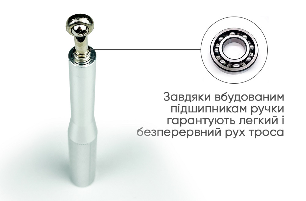 Швидкісна скакалка EasyFit Aluminium зі сталевим тросом та алюмінієвими ручками сіра Коломия - фото 4