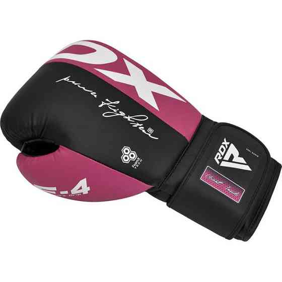 Боксерські рукавиці RDX REX F4 PINK/BLACK-12 унцій (капа в комплекті) Каменское