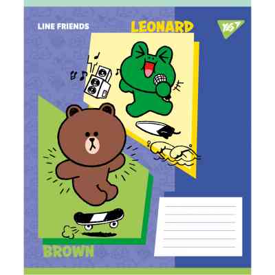 Тетрадь Yes Line Friends Funny А5 24 листа линия (767644) Винница