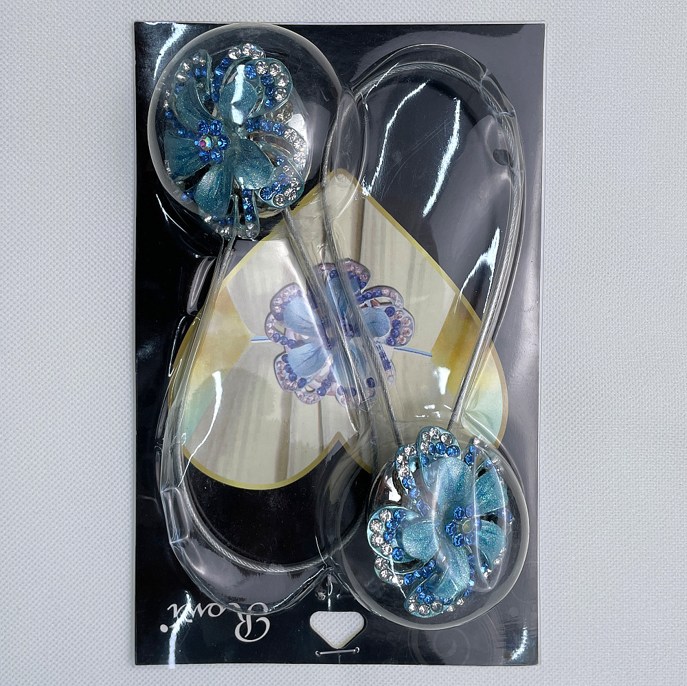 Магніти для штор та гардин "Flowers" набір 2 шт Блакитний (81-240) Київ - фото 8