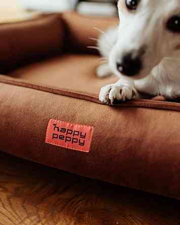 Лежак для собак и котов Happy Peppy (Хэппи Пеппи) Dolce Vita 50х70 см, Коричневый Запорожье