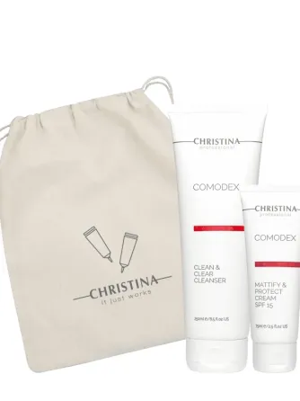 Подарочный набор Чистая кожа для жирной и проблемной кожи (2 единицы) Christina Днепр