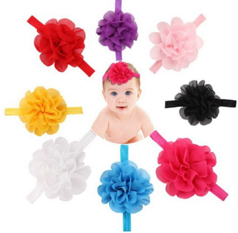 Повязка для девочек на голову светло-голубая - размер универсальный (на резинке), цветок 10,5см Киев - изображение 2