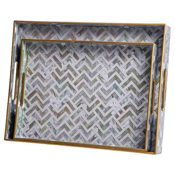 Набір прямокутних підносів для подачі їжі 2 (шт) 40×30×4 (см) HP-HK-16 Київ