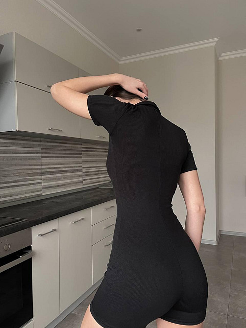 Жіночий трендовий комбінезон з утяжкою на блискавці турецький еластичний рубчик S-M Одеса - фото 8