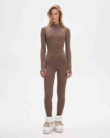 Женский повседневный термо костюм двойка: боди и лосины из ткани пума Мокко, 42/44 Одесса