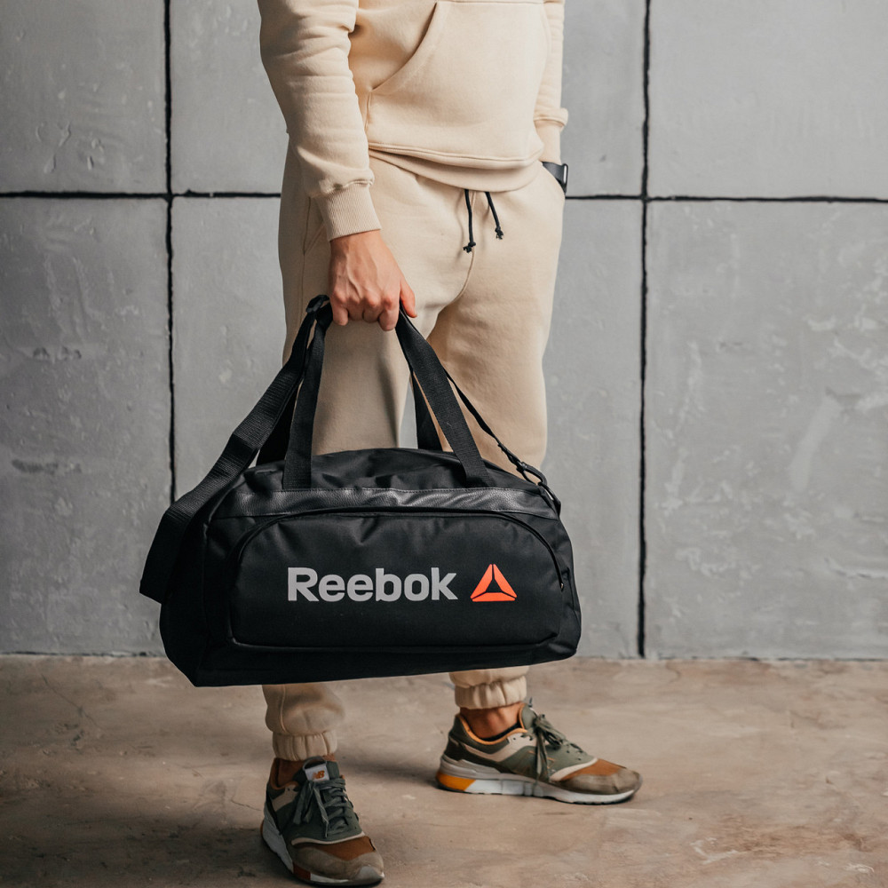 Дорожня сумка Смуга Білий Рібок чоловіча для подорожей чорна 50*26*20 см, спортивна сумка чоловічаMasterSem Київ - фото 8