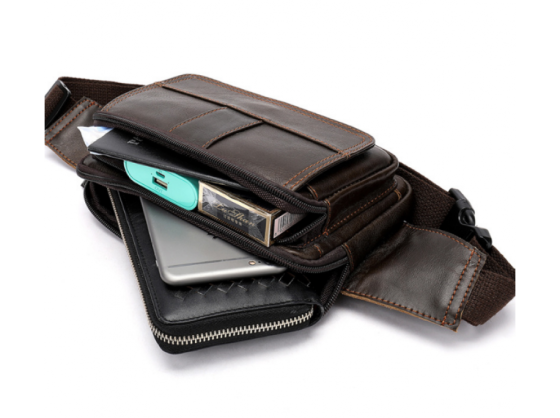 Сумка на пояс Коричневая (Vintage) Киев