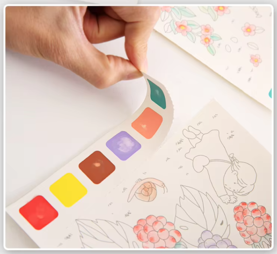 Альбом для розфарбовування з акварельними фарбами розмальовка "Forest animals" для творчості та живопису Кам'янець-Подільський