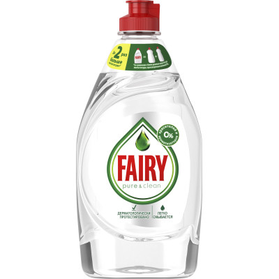 Засіб для ручного миття посуду Fairy Pure &amp; Clean 450 мл (8001090837424) Вінниця - фото 2