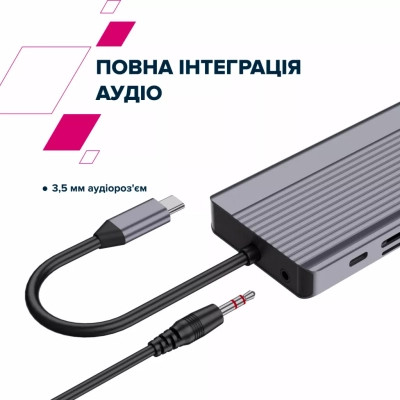 Порт-реплікатор Canyon Docking Station DS-16 13 in 1 4k USB-C hub (CNS-TDS16) Вінниця - фото 4