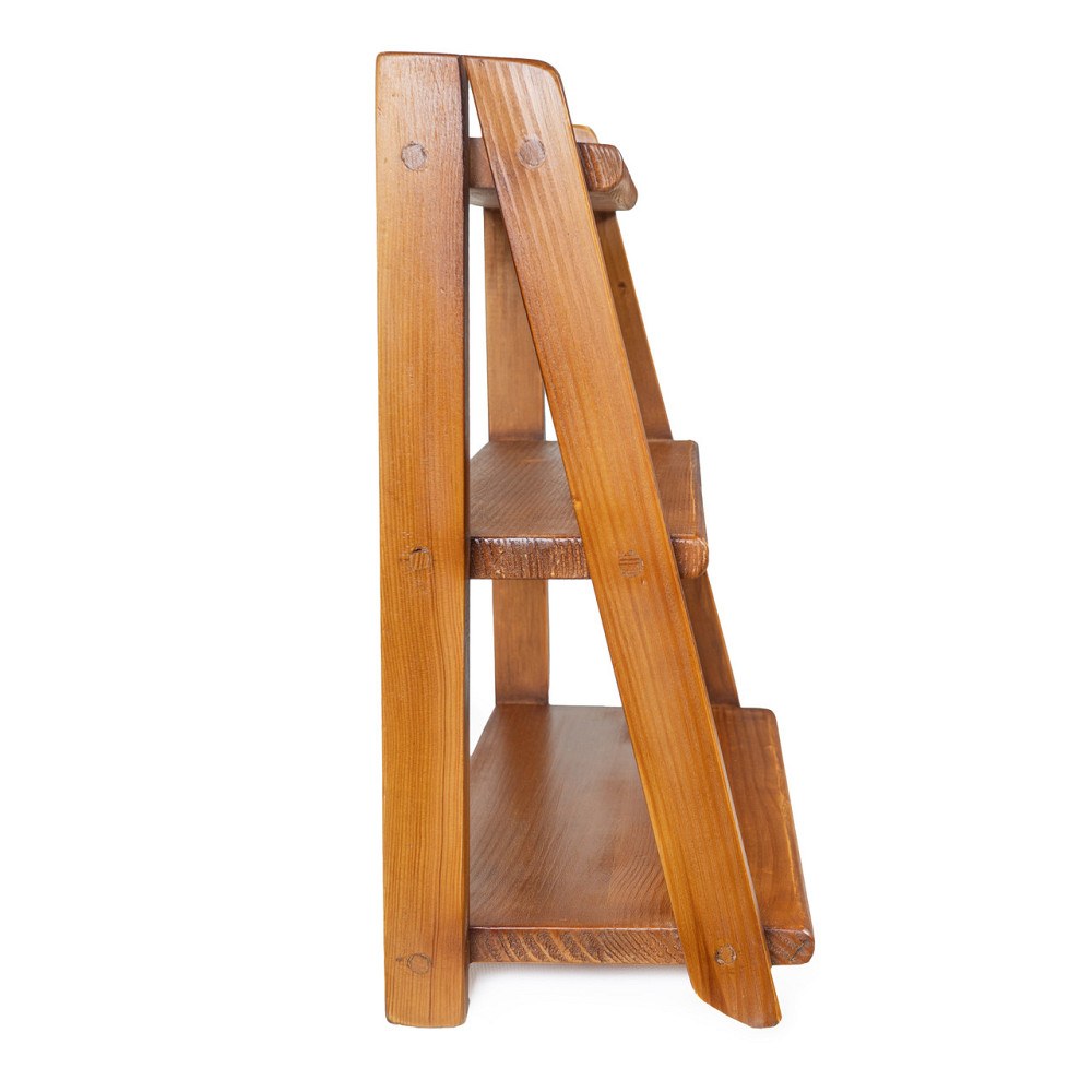 Полка деревянная из натурального дерева ель 38х44х18 см, универсальная и крепкая полка Каменец-Подольский - изображение 2