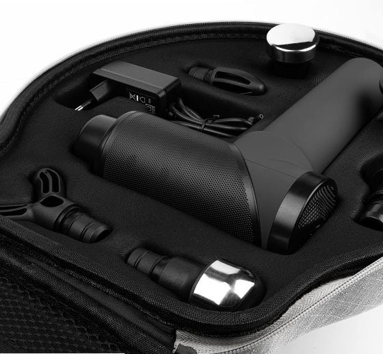 Перкусійний Масажний пістолет OrthoMechanik 3.0 OrthoGun: Професійний перкусійний масажер 160 Вт, 7 насадок, 3200 об/хв, Кейс Київ
