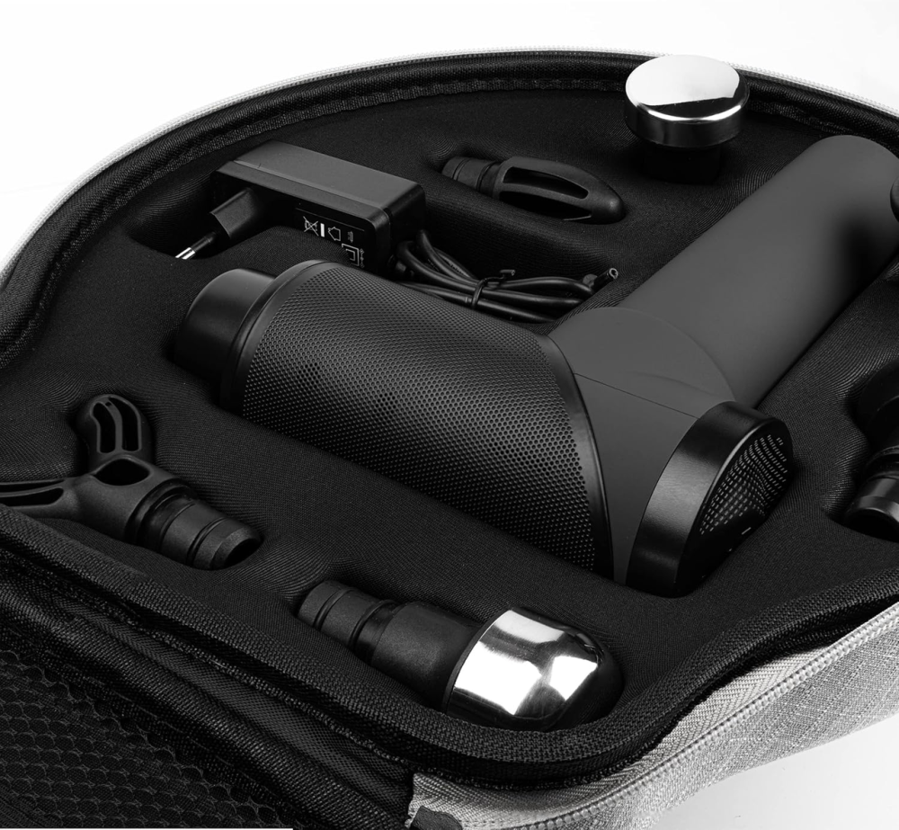 Перкусійний Масажний пістолет OrthoMechanik 3.0 OrthoGun: Професійний перкусійний масажер 160 Вт, 7 насадок, 3200 об/хв, Кейс Київ - фото 3