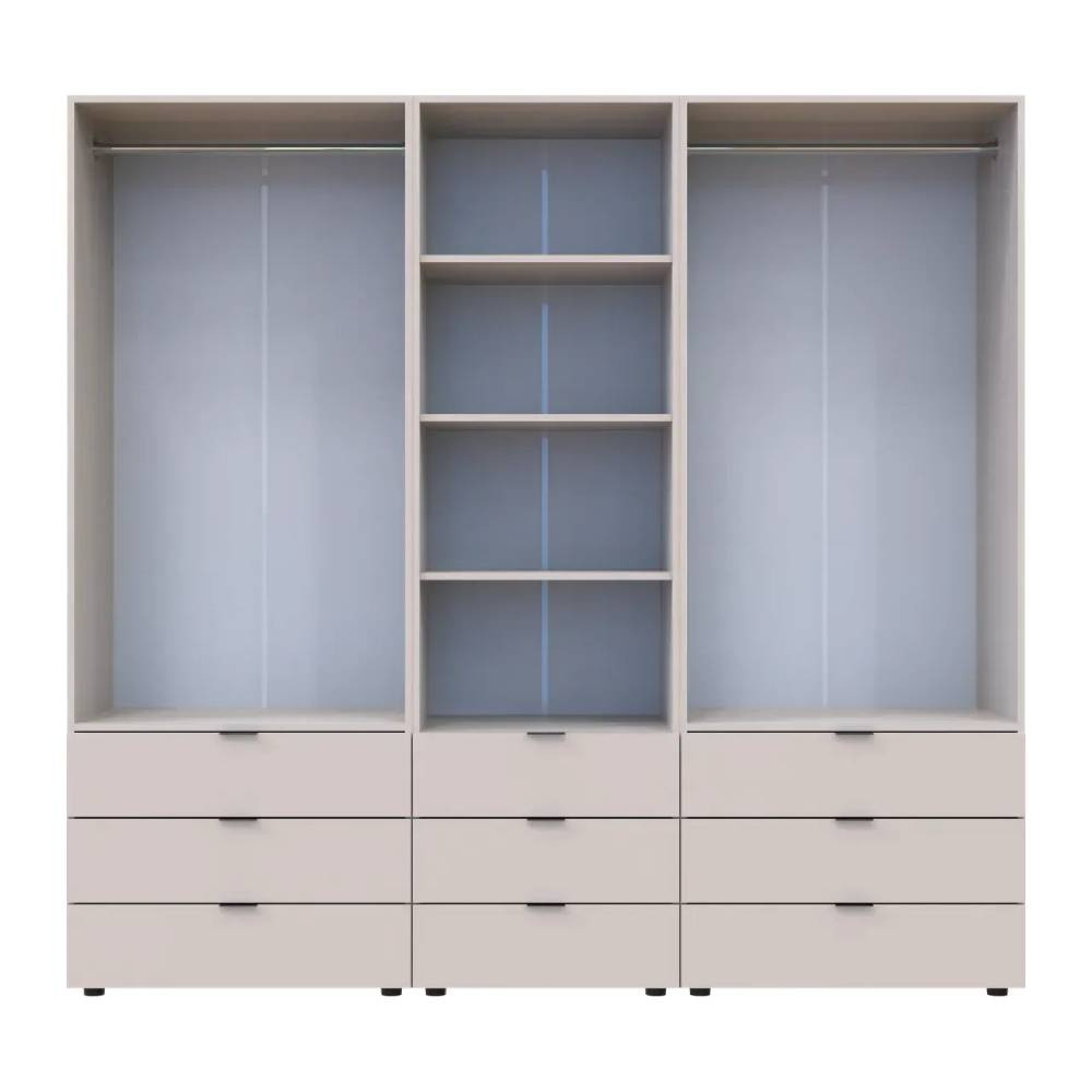 Шафа для одягу Doros Гелар Кашемір 2+2ДСП з пеналом 215х49.5х203.4 (DRS-011918) Львів - фото 6