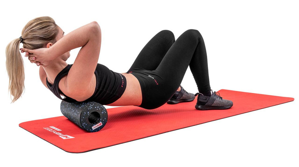 Роллер масажер (валик, ролик) гладкий Hop-Sport EPP 33см HS-P033YG чорно-синій Київ - фото 7