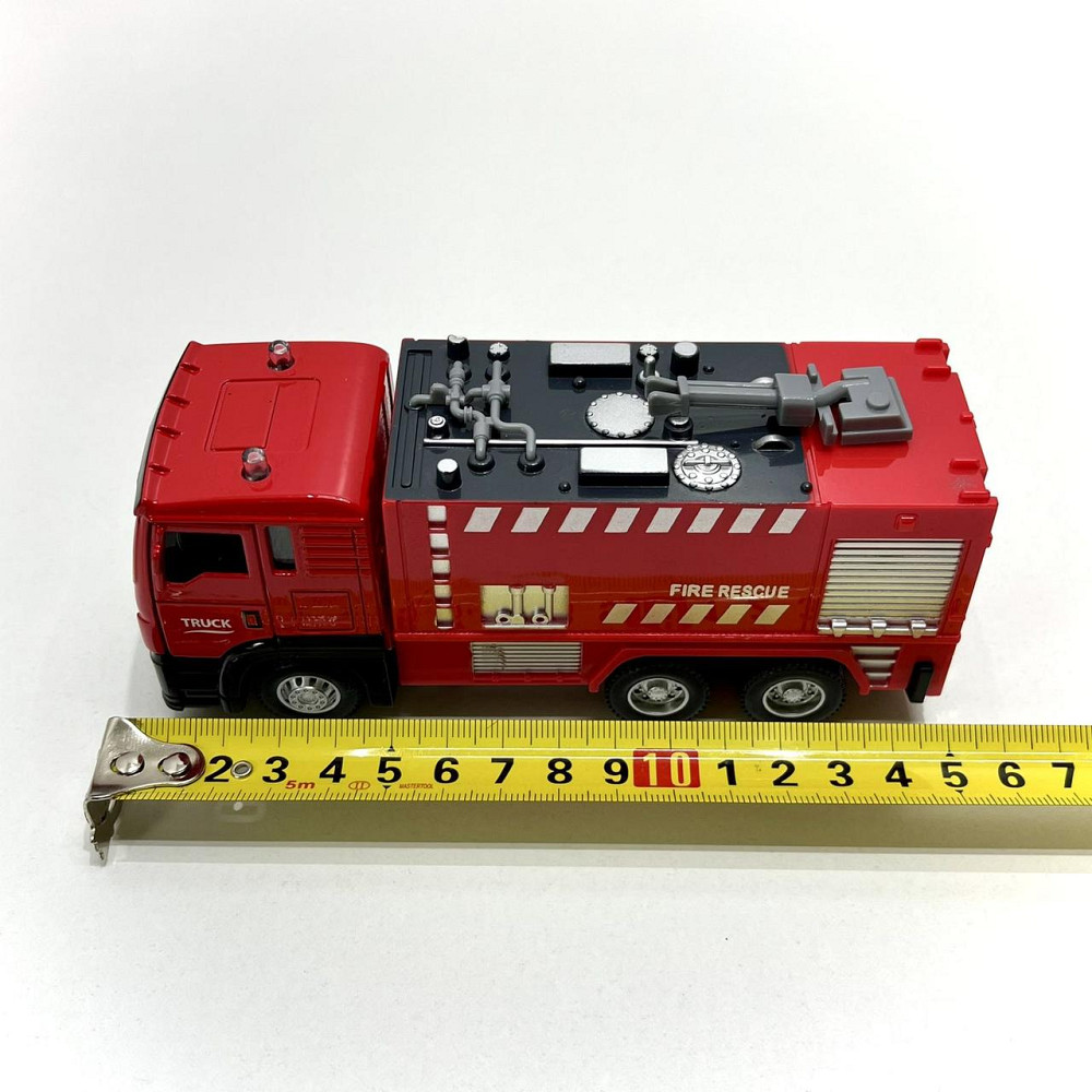 Набір Пожежний автомийка металопластикова машинка підсвічування парогенератор звуки рухомі елементи мікрофон Червоний (CLM 886) Чернигов - изображение 5