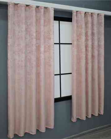 Комплект коротких штор VR-Textil Жакард Sultan YL № 1370ш Блідо-рожевий 130х170 см 2 шт (35-0090) Київ