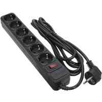 Мережевий фільтр живлення Patron 3.0 m3*1mm2 (SP-1063) 6 розеток BLACK (EXT-PN-SP-1063) Київ