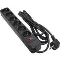 Мережевий фільтр живлення Patron 3.0 m3*1mm2 (SP-1063) 6 розеток BLACK (EXT-PN-SP-1063) Київ - фото 1