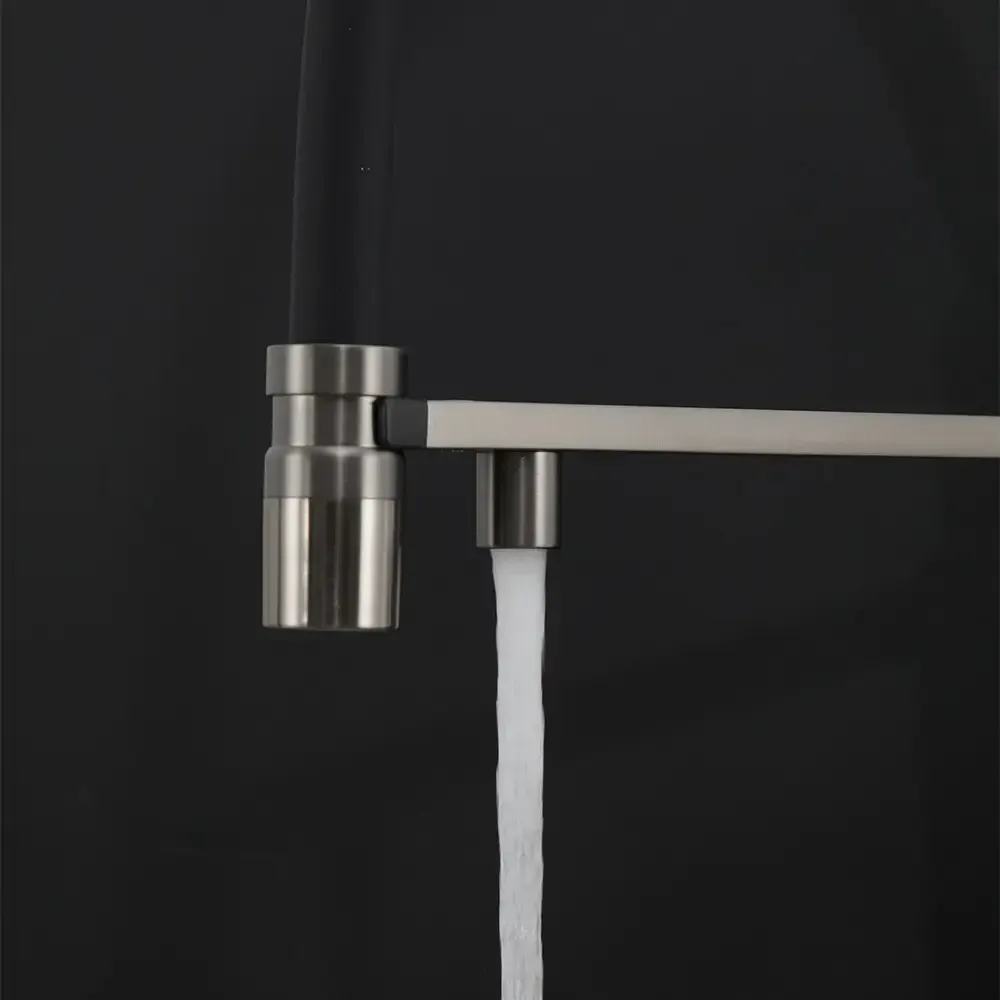 Змішувач для кухні з підключенням до фільтру GAPPO G4395-59 з гнучким виливом, графіт Київ - фото 5