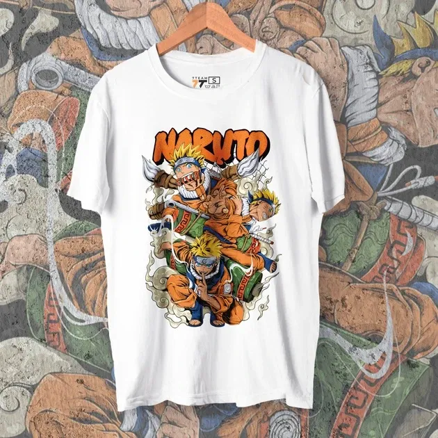 Футболка чоловіча з  принтом Наруто Теневые клоны W Розмір 48 Anime0053 Дніпро - фото 1
