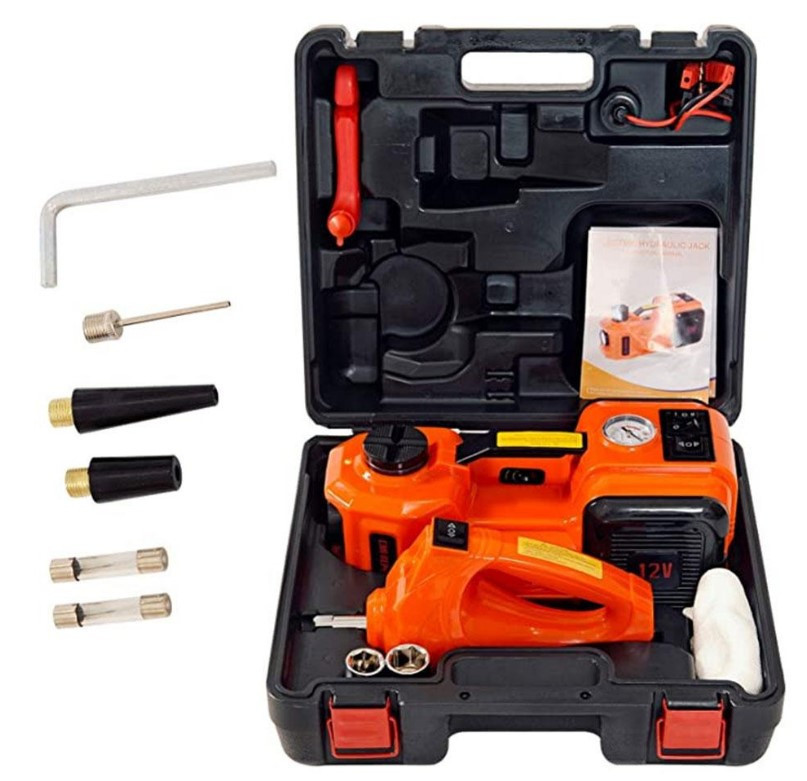 Электрический автодомкрат 3-в-1 BX-478 (5т, 12В), ударный гайковерт, компрессор, фонарик, кейс Одесса - изображение 8