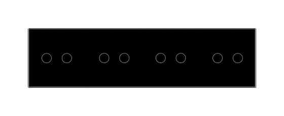 Розумний сенсорний ZigBee вимикач 8 сенсорів (2-2-2-2) Livolo чорний (VL-C708Z-12) Коломыя