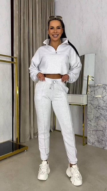 Жіночий плюшевий прогулянковий костюм з велюру Меланж, 46/48 Одеса - фото 2