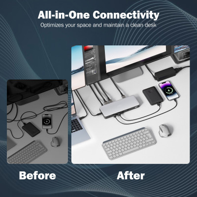 Порт-репликатор Digitus USB-C > 3xHDMI/2xDP/4xUSB-A/USB-C/RJ54/DC/Audio (DA-70918) Винница - изображение 7