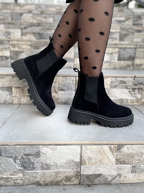 Черевики жіночі GREMMY чорні замша натуральна зима висота 13 см (4914) Коломия - фото 6