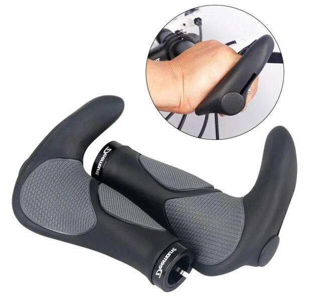 Грипсы анатомические с рогами и замком (BT-012) Feel Fit Черный Бровары - изображение 1