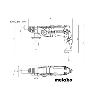 Перфоратор Metabo KHE 2245 SDS-plus, 750Вт, 2.2Дж, 2.7кг (601708500) Винница - изображение 8