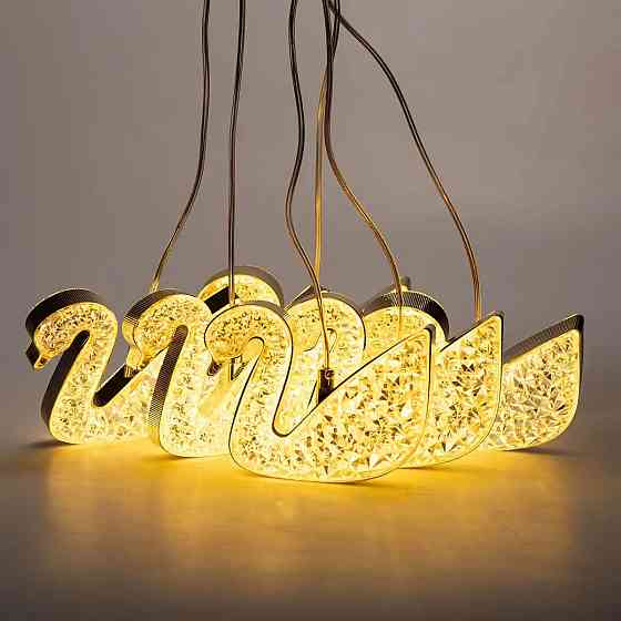 Гірлянда штора з фігурками Сваровскі 3 метри 6 ламп тепле жовте світло 6L3MSWA Коломия