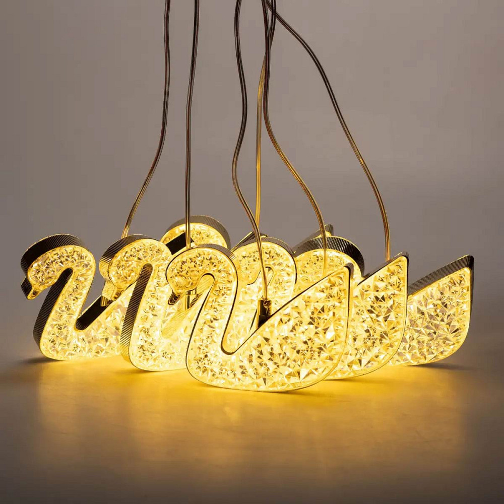 Гірлянда штора з фігурками Сваровскі 3 метри 6 ламп тепле жовте світло 6L3MSWA Коломия - фото 2