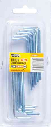 MASTERTOOL Ключ шестигранний MASTERTOOL Long Arm CrV 2,5 мм 20×59 мм набір 10 шт 75-0002 Коломия