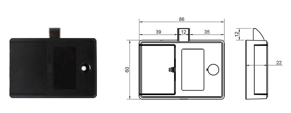 Меблевий біометричний замок SEVEN LOCK F-08 Київ - фото 7
