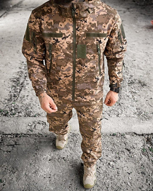 Тактический костюм софтшел  пиксель aura ВТ0478 Одесса - изображение 5