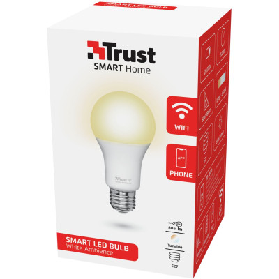 Умная лампочка Trust E27 806 Lumen, 1800-6500k, white (71285_TRUST) Винница - изображение 6
