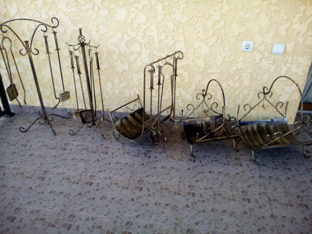 Дровниця кована для каміну велика K-006 Київ - фото 9