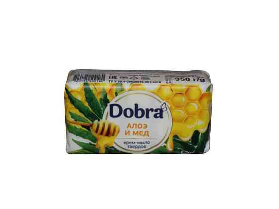 Крем-мило туалетне тверде 350г(5*70г) Алое та мед ТМ DOBRA   Solmir Київ