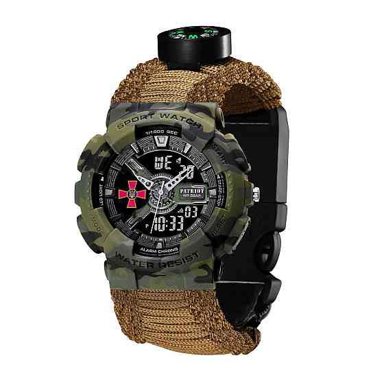 Patriot 005CMGRSU ЗСУ Зелений камуфляж Паракордовий ремінець Khaki + Коробка. SBR Київ