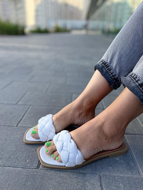 KATI SHOES Шльопанці жіночі KATI SHOES 020 білі (літо, шкіра натуральна) (5137) Коломыя - изображение 9